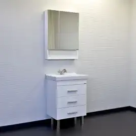 Тумба с умывальником Comforty Никосия 60Н Белый, 00-00011160