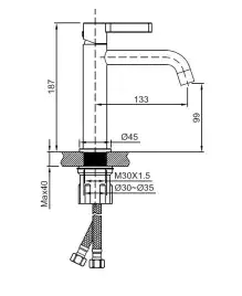 Смеситель для раковины Vincea Villa VBF-1VL1MB однорычажный, черный