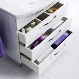 Тумба с раковиной напольная Aqwella Allegro 85 см, Agr.01.08/3, цвет Белый