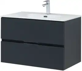 Тумба под раковину Aquanet Алвита New 80 2 ящика, антрацит 277515