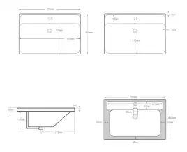 Раковина Aquanet Flash 70, белая, 333267