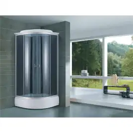 Душевая кабина Loranto 90х90 CS-881EA26TM/B-90, средний поддон, цвет профиля матовый хром