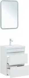 Тумба под раковину Aquanet Нота New 50 2 ящика, белый глянец 335416