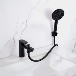 Смеситель на борт ванны Aquatek Ника AQ1844MB, Черный матовый