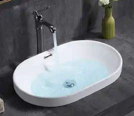 Умывальник CeramaLux 5006C 600х390х170 Полувстраиваемая цвет Белый