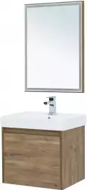 Зеркало Aquanet Nova Lite 60х80 249510 с подстветкой, сенсорный выключатель, Дерево темное