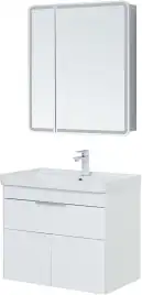 Тумба под раковину Aquanet Ирис new 70 белый глянец (1 ящик, 2 дверцы) 310149