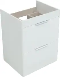 Тумба под раковину Aquanet Ирис new 60 белый глянец (2 ящика) 310152