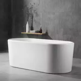 Акриловая ванна Abber 160х70 AB9272-1.6, отдельностоящая, Белая глянцевая
