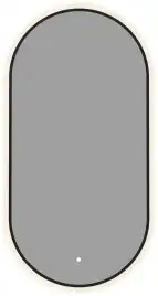 Зеркало Aquanet Контур 600х1200 LED TX овал, черный, 367645