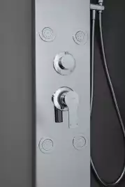 Душевая панель Aquanet Galaxy AP40-01 с гидромассажем и изливом, Хром