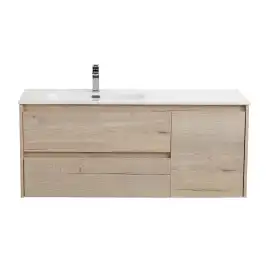 Тумба под раковину BelBagno KRAFT-1200-2C-1A-SO-RGB-L подвесная Rovere Galifax Bianco