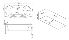 Акриловая ванна Bas Фиеста 194x90 без гидромассажа