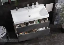 Тумба под раковину Aquaton Оливия 90 1A254401OLUG0 подвесная цвет, грей / дуб ойстер