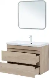 Тумба под раковину Aquanet Нота New 90 дуб светлый 334199