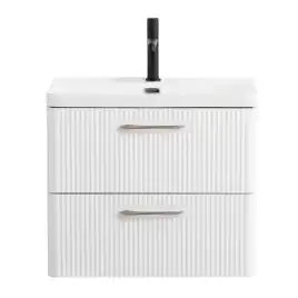 Тумба под раковину BelBagno DUE-600-2C-SO-BL-P подвесная Bianco Lucido