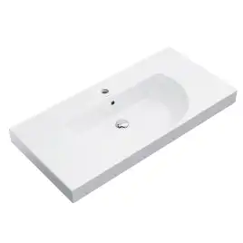 Раковина KERAMA MARAZZI BUONGIORNO подвесная\мебельная, 100 см, белая глянцевая, BG.wb.100