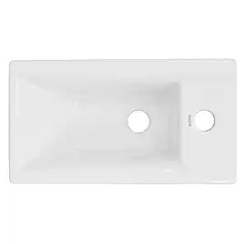 Тумба с раковиной Azario Эстима 40 CS00094576 левая подвесная, Белая глянцевая