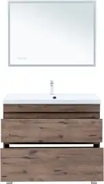 Тумба под раковину Aquanet Нота New 100 напольная, дуб веллингтон табак, 344148