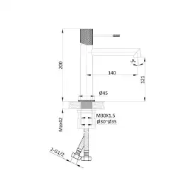 Смеситель для раковины Vincea Desire VBF-1D1MB однорычажный, черный