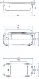Акриловая ванна Allen Brau Infinity 3 170x78 2.21003.20 белый глянец