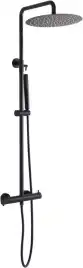 Душевая система Allen Brau Fantasy 5.11001-31 для душа без излива, термостатическая, с верхним душем, Черный матовый
