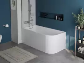Акриловая ванна BelBagno 150х73 BB712-1500-730-L, отдельностоящая, Белая глянцевая