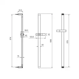 Душевая штанга IDDIS Slide SLI70CLi17  цвет, Глянцевый хром