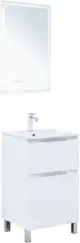 Тумба под раковину Aquanet Алвита New 50 напольная, белый матовый, 344131