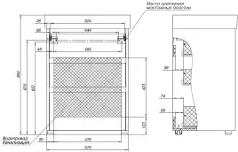 Тумба под раковину Aquanet Nova Lite 60 белый глянец (3 ящика) 302469