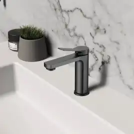 Смеситель для раковины Vincea Arco VBF-4AR01MB, черный матовый