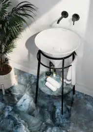 Консоль под раковину Kerama Marazzi CONO 45 см, CO.44\BLK.M напольная, Черная матовая