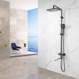 Душевая система Aquatek НИКА AQ2840MB, черный матовый