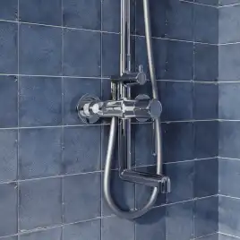 Душевая система IDDIS Aiger AIGSB3Fi06 для ванны с изливом цвет, Глянцевый хром