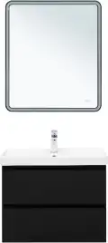 Тумба под раковину Aquanet Вега 2.0 70 черный, подвесная, 337954