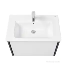 Тумбы под раковину Roca Ronda 70 ZRU9302964 подвесная, цвет, Белый глянец / Антрацит