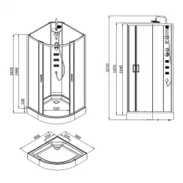 Душевая кабина Loranto NEO 90х90 CS-21811 с низким поддоном