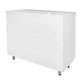 Тумба с раковиной Azario Эстима 80 CS00094596, напольная, Белая глянцевая