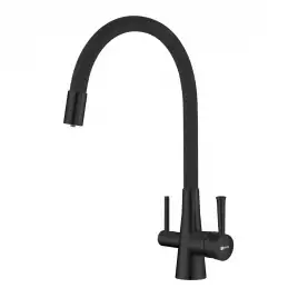 Смеситель для кухни Lemark Comfort LM3075BL с подключением к фильтру с питьевой водой, Черный
