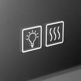 Зеркало BelBagno SPC-GRT 80х80 SPC-GRT-800-800-LED-TCH-WARM с подстветкой, сенсорный выключатель, с подогревом