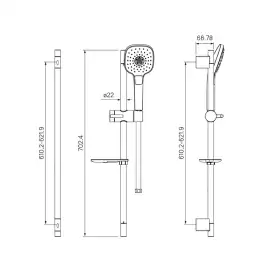Душевой гарнитур IDDIS Sena SEN3F70i16  цвет, Глянцевый хром