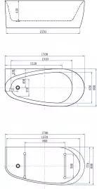 Акриловая ванна Allen Brau Priority 2 170x80 2.31002.21 белый матовый