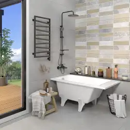 Ванна из литьевого мрамора  Aqua de Marco MALTA 157х77 с каменными ножками Белая 1160WMAL