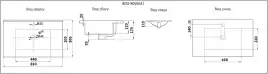 Умывальник CeramaLux YJ803-80 810х395х175 Полувстраиваемая цвет Белый