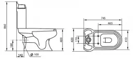 Бачок CEZARES KING PALACE CZR-237-T, цвет белый