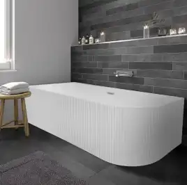 Акриловая ванна Azario LAGO BLANCO 150х75 пристенная левая, в комплекте с сифоном и металлической рамой, AZ-6724-1CL 15075