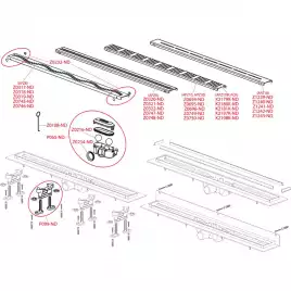 Душевой лоток AlcaPlast APZ10-550M Simple с перфорированной решеткой / Нержавеющая сталь