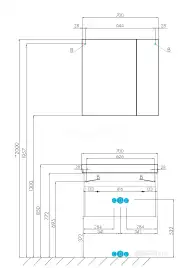 Тумба под раковину Aquaton Марти 70 1A267501MY010 подвесная цвет, белый / дуб эндгрейн