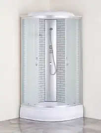 Душевая кабина Loranto 100х100 средний поддон, матовое стекло, профиль Хром, CS-6610-25FW 100