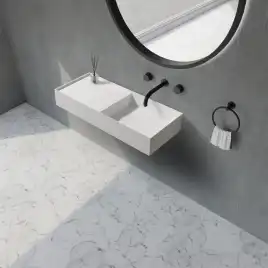 Раковина подвесная ABBER STEIN 80х36х12 AS2648, прямоугольная, белая матовая